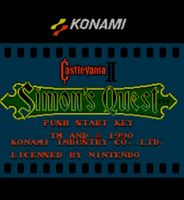 une photo d'Ã©cran de Castlevania 2 - Simon s Quest sur Nintendo Nes